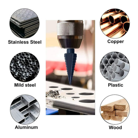 Top Notch M35 Cobalt Step Drill Bit Set With 4 Flute Pagoda Design For Stainless Steel And Hard Metal High Speed Cutting Zero Burrs And Clean Holes Every Time In Sheet Metal Projects, step bit drilling sheet metal