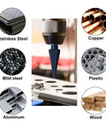 Super Cool Step Drill Bit Set With Four Flutes Makes Easy Work Of Stainless Steel And Hard Metal For Any Project You Handle Today, M35 cobalt 1/4 inch hex shank