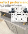 Two Pack Buttery Smooth Soft Close Pivot Tip Out Tray Hinges Heavy Duty Beast For Kitchen Cabinets And Furniture Doors Solid Steel Construction close-up showing installation details.