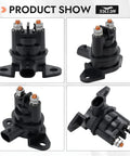 Starter Solenoid Relay Switch for SeaDoo Jet Boats Models GS GSI GTI GTX GTS RXT RXP RX Wake Challenger Islandia Speedster Sportster Utopia Replacement Part With Brass Coils And Silver Plated Contacts For Smooth Engine Crank, black solenoid relay