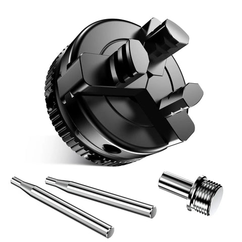 2 Inch Mini 3 Jaw Self Centering Woodworking Chuck With M18x1.5 Thread And 0.4 Inch Connector, CNC Machined Steel
