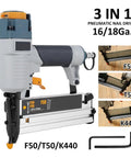 Rugged Professional Pneumatic Air Brad Nailer Engineered For Quick Setup And Precise Depth Control Featuring Featherweight Ergonomic Grip For Woodworking Hustle And Carpentry Grind with adjustable settings.