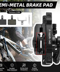 Badass Bike Disc Brake Kit Aluminum Front And Rear Caliper with semi-metal brake pads 4mm thick for mountain bikes.