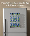 Magnetic K Cup Holder For Fridge And Office Counter, 24 K Cup Acrylic Pod Organizer With Magnets on fridge door