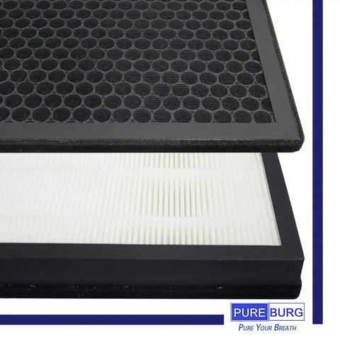 Replacement Filter Set For Alexapure Breeze Model 3049 AP B102 Air Purifier H13 True HEPA Filter Plus Activated Carbon two filters