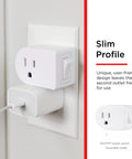 Grounded Power Switch 2 Pack Outlet Extender With On Off Button, 3 Prong Indoor Lights And Small Appliance Adapter in use