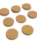 Top Tier 3 Inch Gold Aluminum Oxide Hook And Loop Sanding Discs With Hook Back For Orbital Sanders Smooth Woodwork Auto Body Metal Wall Finishing Pack Of One Hundred Sheets Durable Heavy Duty Abrasive Tool shown in a circular stack.