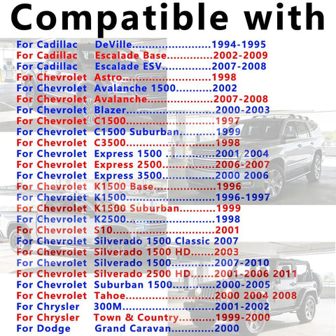 List of compatible vehicle models for Heavy Duty 38001 Belt Drive Idler And Tensioner Pulley For Mercury Engines 88909582 419-602.
