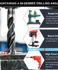Uxcell 23/32 in drill bit with 1/2 in reduced 3-flat shank, high-speed steel, black-gold finish