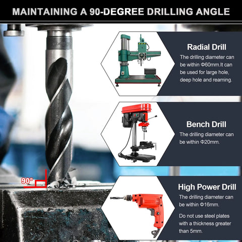 Uxcell 23/32 in drill bit with 1/2 in reduced 3-flat shank, high-speed steel, black-gold finish