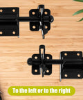 Self Locking Gate Latch For Wooden Fences With Mounting Screws, Easy Install Gravity Action Latch, Strike Plate And Hardware Included For Quick No Fuss Secure Gate Closure on wood
