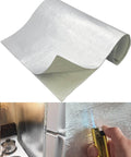 Automotive Heat Shield Heavy Duty 12 By 12 Inch Aluminum Backed Aluminized Fiberglass Insulation Reflective Barrier shown in use