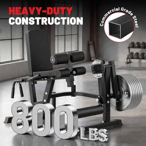 4 In 1 Leg Extension And Curl Machine For Home Gym With 800 LB Capacity, commercial grade steel frame, heavy-duty design