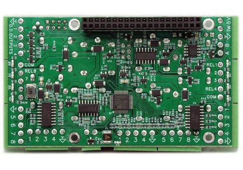 Straight Up Ready To Roll Eight Layer Stackable Expansion Hat Made For Raspberry Pi Controllers showing detailed circuit board layout.