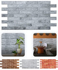 3D Faux Brick PVC Wall Panel For Full Wall Coverage, Heat Scratch Moisture Resistant Finish, Light Brick Look, room install view