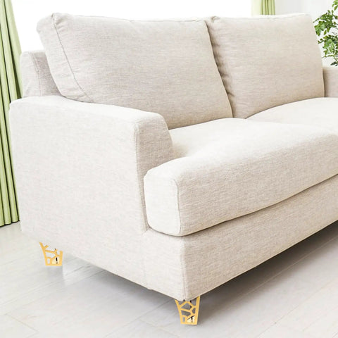 4 Pack Golden Iron Furniture Support Feet For Cabinet Sofa Bed And More Rust Resistant Hollow Out Design Legs For Closet And TV Stand
