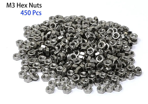 M3 Stainless Steel Hex Nuts 450 Pcs from M3 Stainless Steel 304 Hex Socket Head Cap Screws Set Pro Grade 1350 Pcs With 12 Lengths