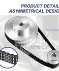 Three Pack Drive Belt Set for 30 Series Torque Converter Go Karts with asymmetrical design, shown installed on pulleys.