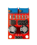 Top Shelf NE555 Pulse Waveform Generator Module with adjustable knobs for crisp square signals in DIY projects.