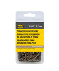 Heavy Duty Carbon Steel Screw Nails With Sleek Pewter Finish For Securing Aluminum Floor Transition Strips On Wood Subfloors Easy Drive And Bulletproof Hold One Pound Pack in packaging.