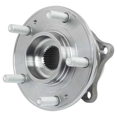 Front close-up of wheel hub from Front And Rear Wheel Bearing And Hub Assembly Set Four Piece Compatible With 07 14 Hyundai Santa Fe FWD