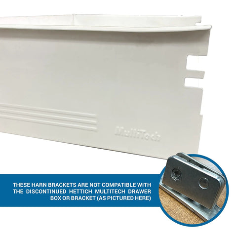 Heavy Duty Nickel Plated Steel Drawer Slide Brackets Clip On Front Fixing With Included Screws For No Sweat Cabinet Setup and Straight Up Reliable Drawer Glide Replacement Parts close-up view of bracket compatibility