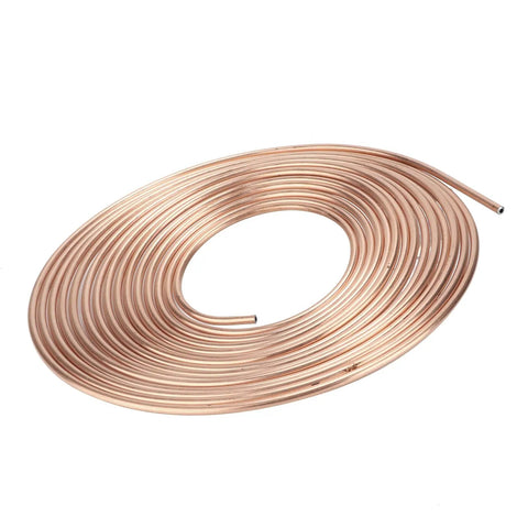 25ft Copper Plated Brake Line Tubing 3 By 16 Inch OD Coil Roll For Hydraulic Brake Systems And Fuel Lines Flexible Rust Proof Brake Pipe
