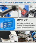 18V Cordless Cable Cutters Heavy Duty Electric Wire Cutters With Hydraulic Shears, Dual Battery Pack, Battery Powered Cable Cutting Tool For 10-120mm Aluminum And Armored Cu Al Cable EZ-135C in use on steel cable