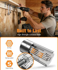 Man using Universal Socket Tool Set With Power Drill Adapter 7 To 19 mm Gift For Him, Perfect Dad Gift From Daughter Or Son
