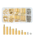 M2.5 Hex Brass Spacer Standoff Kit With Male And Female Spacers Nuts And Screws Brass Hardware Assortment 180 Pieces For Micro Electronics DIY Projects RC Robotics And 3D Printer Builds in organizer