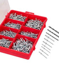 Dome Head Blind Pop Rivets Kit With 570 Pieces And 3 Drill Bits For Quick Install In Metal Plastic And Wood Aluminum Rivets Set Built To Last Works With Manual Or Pneumatic Rivet Guns Secure And Vibration Resistant Hold, red organizer tray with rivets and drill bits