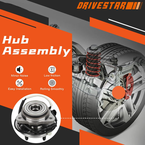 Front Wheel Bearing And Hub Assembly Fits Ford Ranger 2009 2011 And Mazda B4000 2003 2010 4WD 5 Lugs With ABS - OE Replacement
