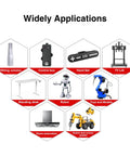 Diagram showing applications of 75mm 40N Mini 12V Linear Actuator With Brackets for robots, home automation, models, and more