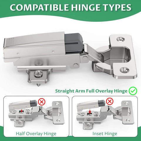 Cabinet Hinge Damper Pack Of 20 For Blum Straight Arm Full Overlay Hinges With Nickel Plated Finish Replaces 973A0500.01 Dampers