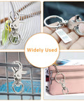 Thirty Piece Kickass Heavy Duty Trigger Snap Hooks With Swivel Action Zinc Alloy Build attached to a bird cage and keychain