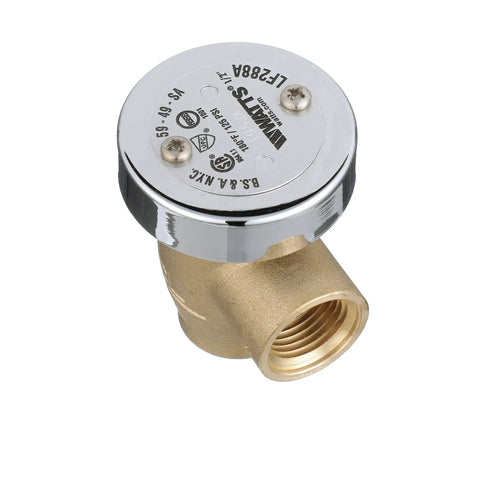 Lead Free Brass Anti Siphon Vacuum Breaker Backflow Preventer With Female NPT Inlet And Outlet Silicone Disc Seat Chrome Hood