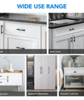 3 Inch Black Cabinet Handles 30 Pack Square Zinc Alloy Pulls in kitchen, bathroom, living room, wardrobe, bedside cabinets.