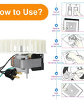 Bathroom Exhaust Fan Motor Replacement Kit With Blower Wheel For Models 665P 665RP 665RSP 605P 605RP 668P 668RP 9905 9965 VH668P Beastly Power Easy Install with installation instructions.