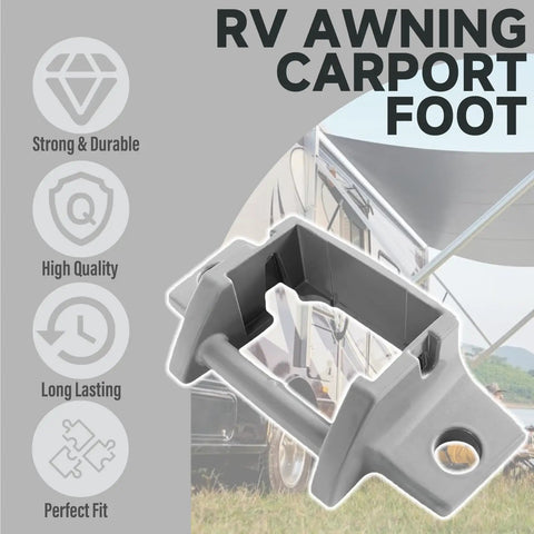 RV Awning Foot Mounting Brackets Replacement For AE 8300 8500 8700 9000 Series Awnings Die Cast Foot Svc Kit With Rivets Heavy Duty Mounting Bracket Set To Restore Solid Patio Awning Support
