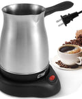 600ml Turkish Coffee Maker 5 To 6 Cup Capacity 110V Stainless Steel Electric Coffee Machine With Handle for home and travel use