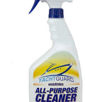 Marine All Purpose Cleaner Spray For Boats And Vessels, 32 Oz bottle with trigger nozzle, label shows yacht graphic.