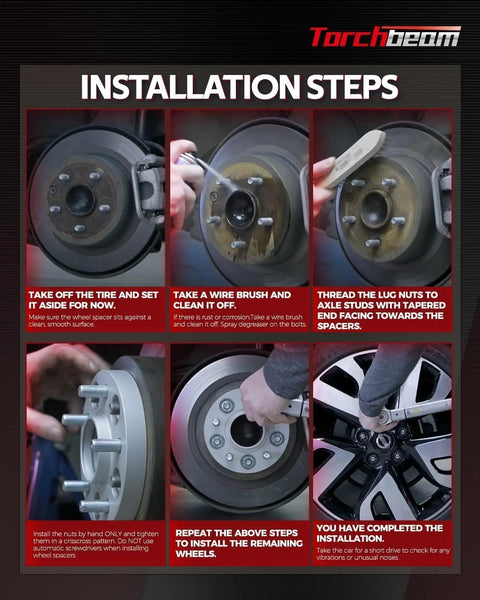 Installation steps for Hit The Pavement Rolling Smooth With These Heavy Duty Forged Wheel Spacers And Adapter Kits One Inch Thick Hub Centric Design.