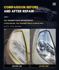 Image showing comparison before and after using Automotive Headlight Restoration Fluid Kit For All Vehicles, Upgrade Polishing Set