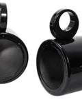 Ditch The Static And Shore Up Your Setup With These Top Shelf Wakeboard Tower Speaker Pods Black Finish Built From Marine Grade Aluminum Pair. Close-up of speaker pods.