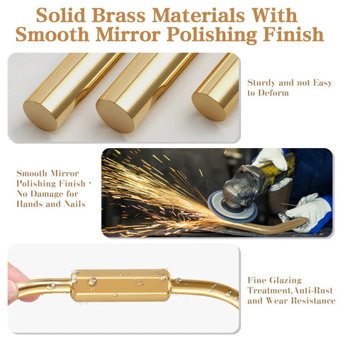 Solid Brass Key Rings Bulk Gold Tone Key Chain Organizer With Secure Screw Locking, smooth mirror polishing process