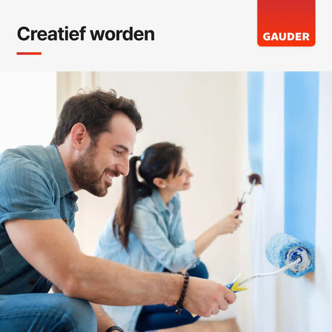 Blue Painter Tape 1 Inch By 55 Yards 3X Masking Tape For Renovation And DIY Projects applied by two people painting a wall.