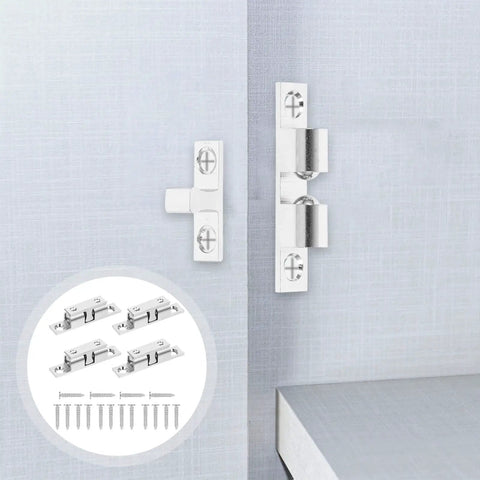 4 Pack Door Ball Cabinet Catches Latch In Copper, Heavy Duty Tension Door Hardware, includes screws, shown on door