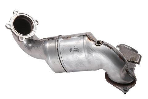 OE Quality Three Way Catalytic Converter With Bracket Studs And Nuts 12641644 for GM vehicles, shown at an angle with bracket detail.