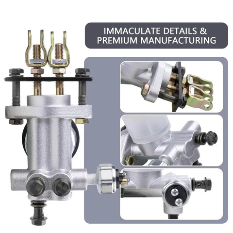 All Terrain Hydraulic Brake Master Cylinder For 90cc 110cc 125cc 150cc 200cc 250cc Go Karts Buggies And ATVs close-up view
