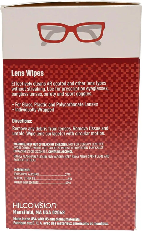 Box of Premoistened Eyeglass Wipes For Glasses Phones Lenses And Screens Quick Dry Scratch Free Cleaning Wipes Individually Wrapped 200 Count Pack.
